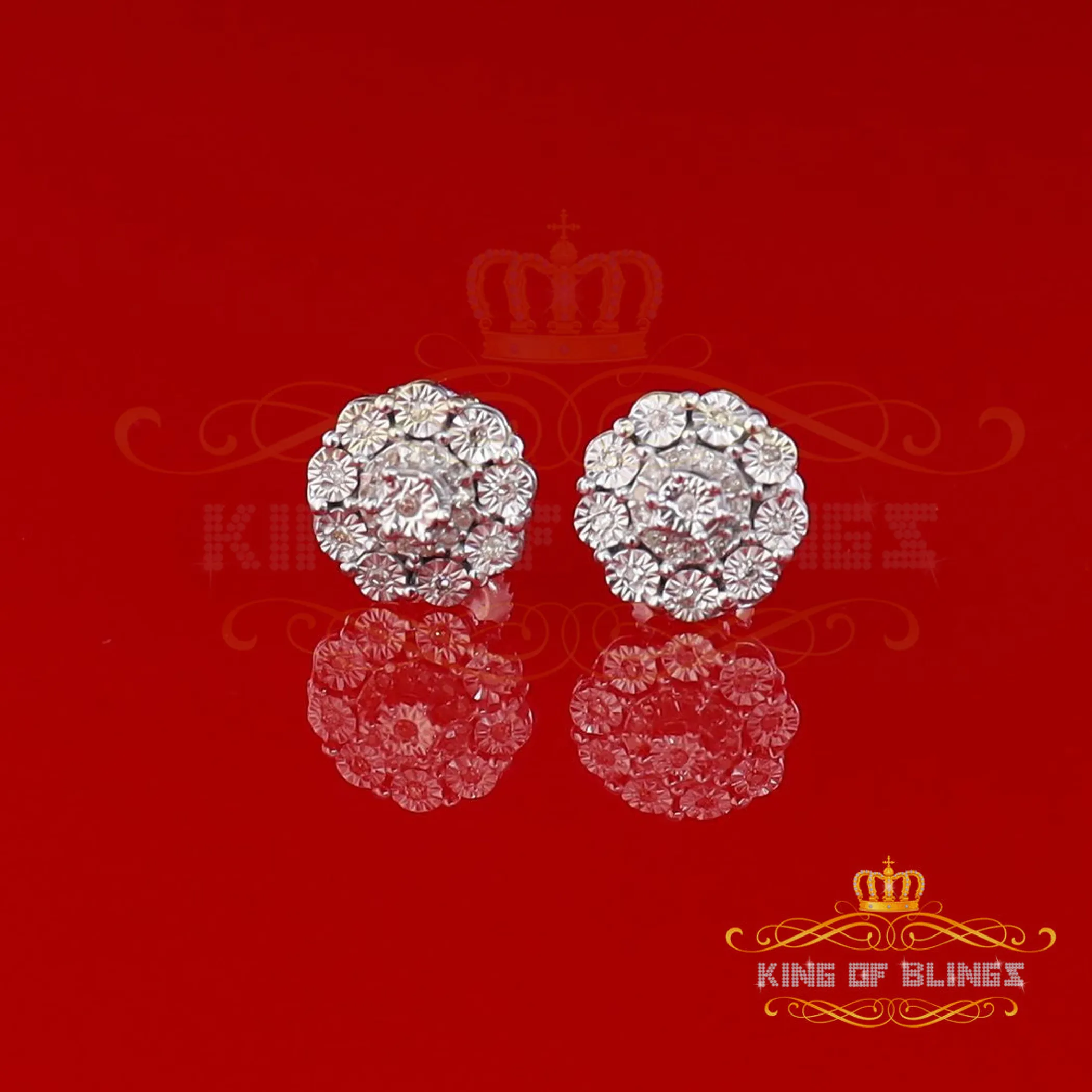 0.15ct Carat Diamond Stud Earrings for Women Sterling Silver stud for men