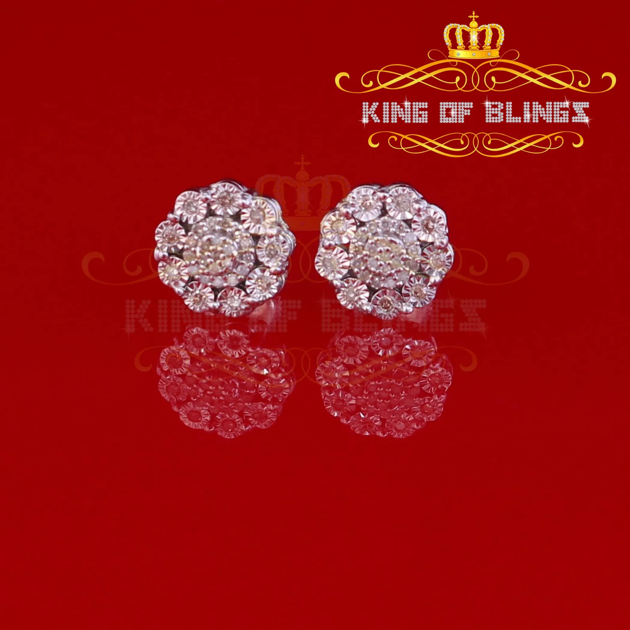 0.15ct Carat Diamond Stud Earrings for Women Sterling Silver stud for men