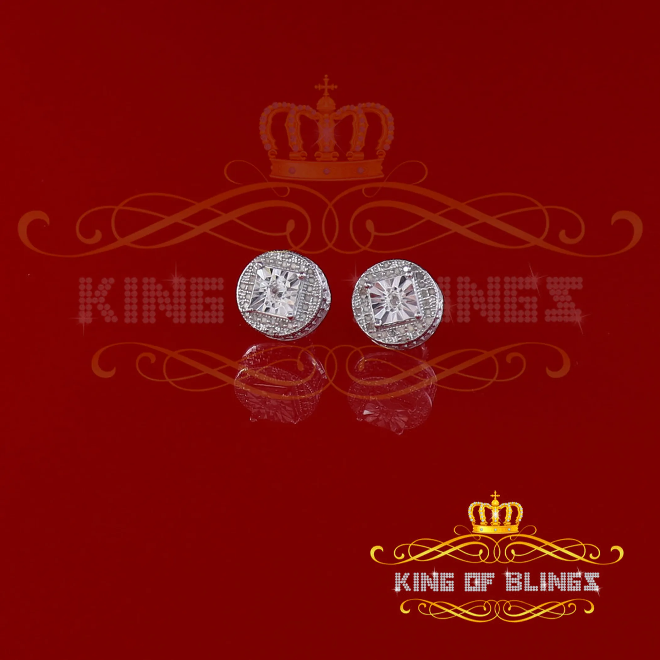 0.15ct Carat Diamond Stud Earrings for Women Sterling Silver stud for men