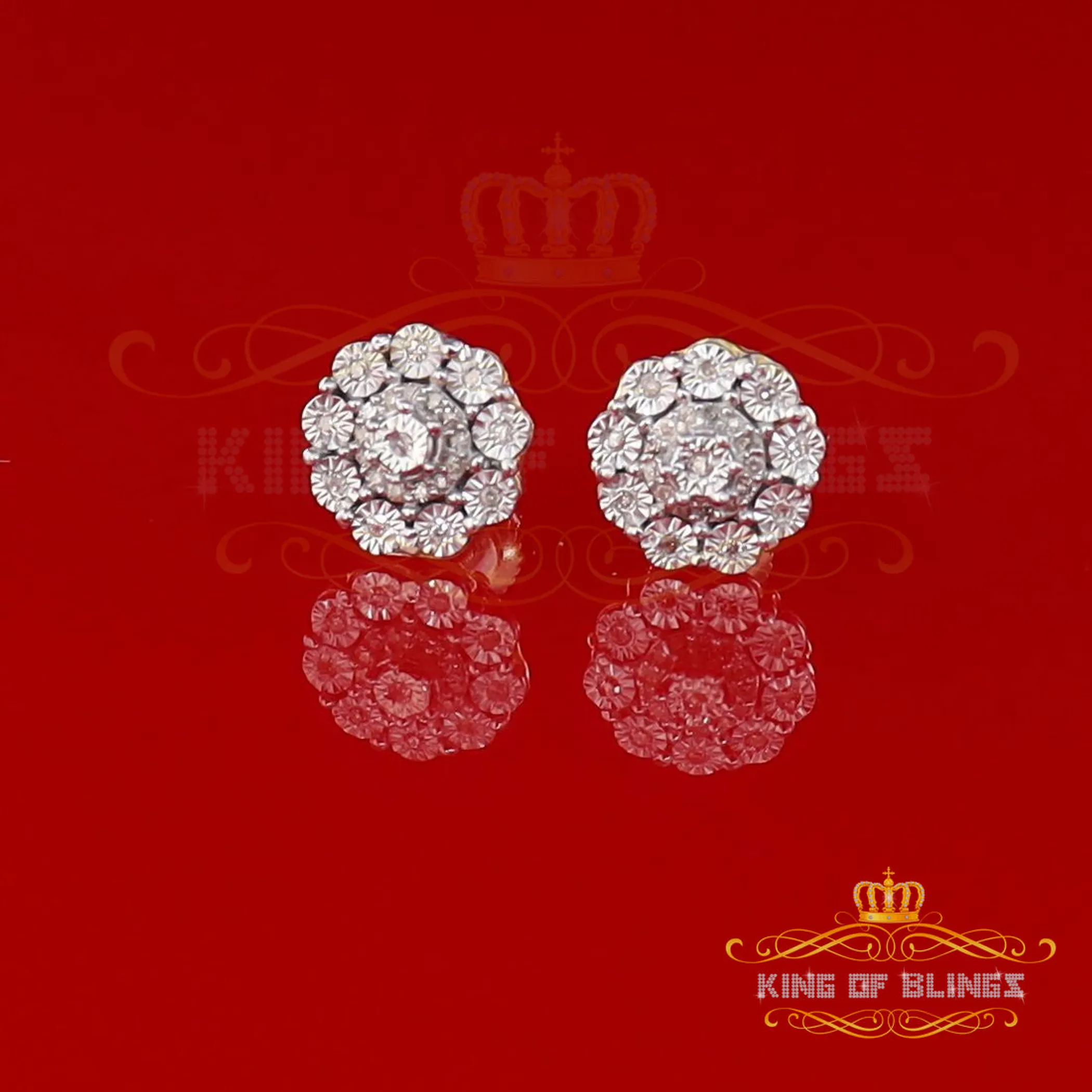 0.15ct Carat Diamond Stud Earrings for Women Sterling Silver stud for men