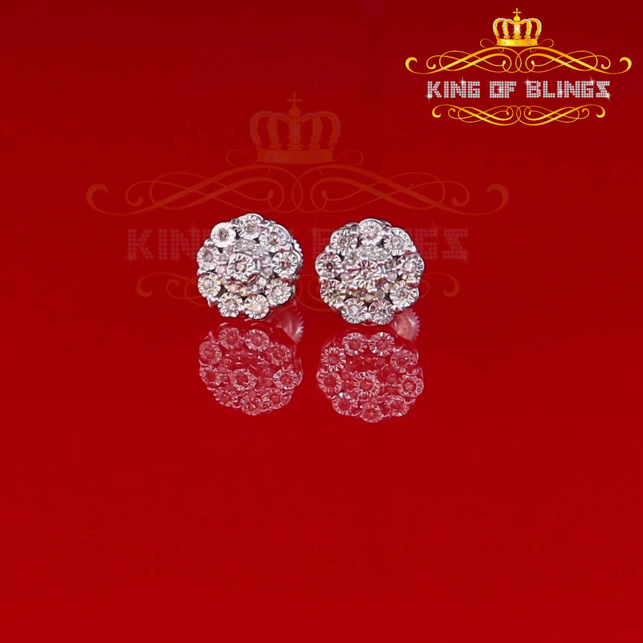 0.15ct Carat Diamond Stud Earrings for Women Sterling Silver stud for men