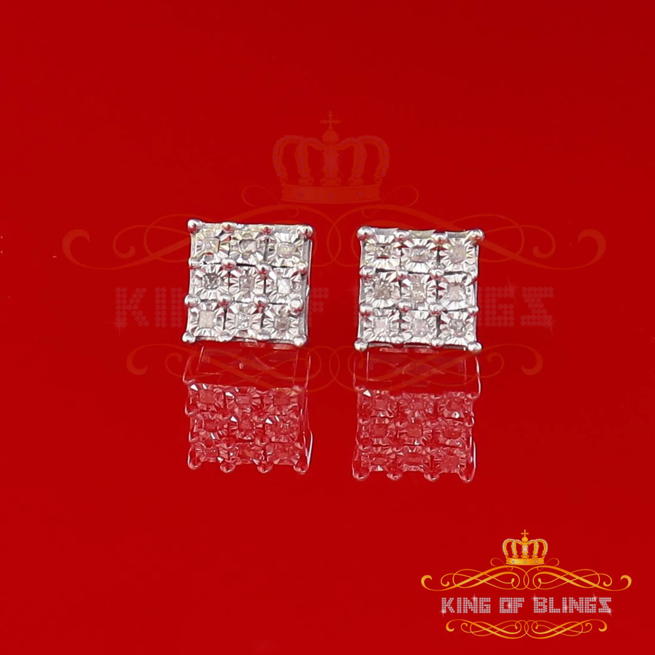 0.15ct Carat Diamond Stud Earrings for Women Sterling Silver stud for men