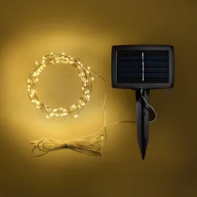 100 Warm White Micro Solar Fairy Lights