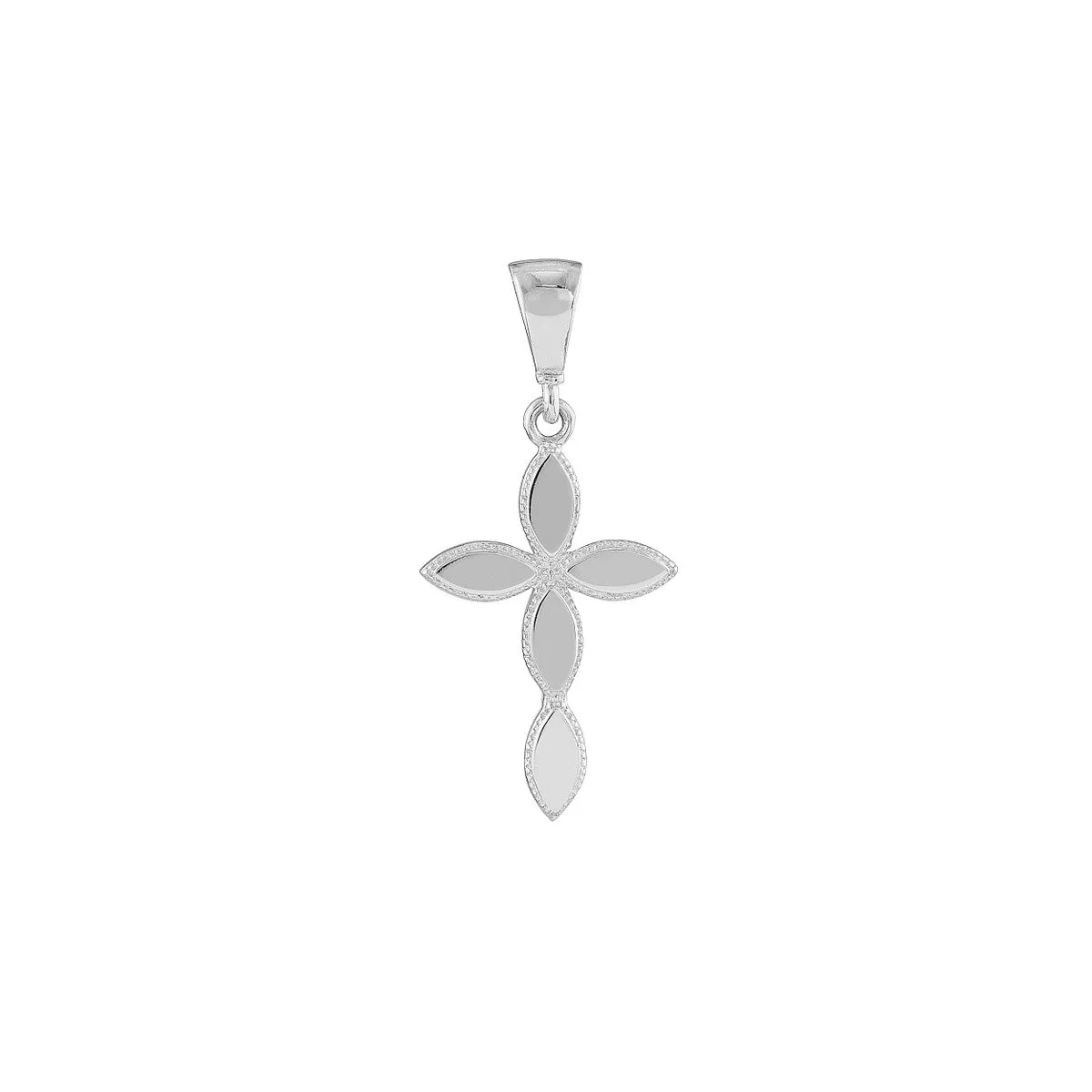 14K Gold Multiple Marquise Polished Cross