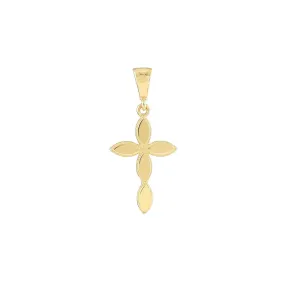 14K Gold Multiple Marquise Polished Cross
