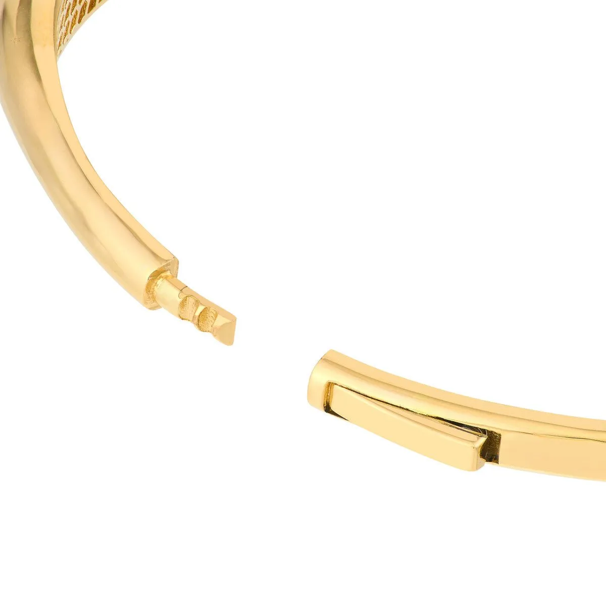 14K Yellow Gold Bypass Polished Bangle Bracelet