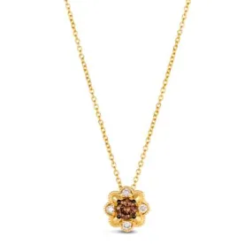 14KY Diamond Fashion Pendant w/ 0.34 ctw & 18" Chain