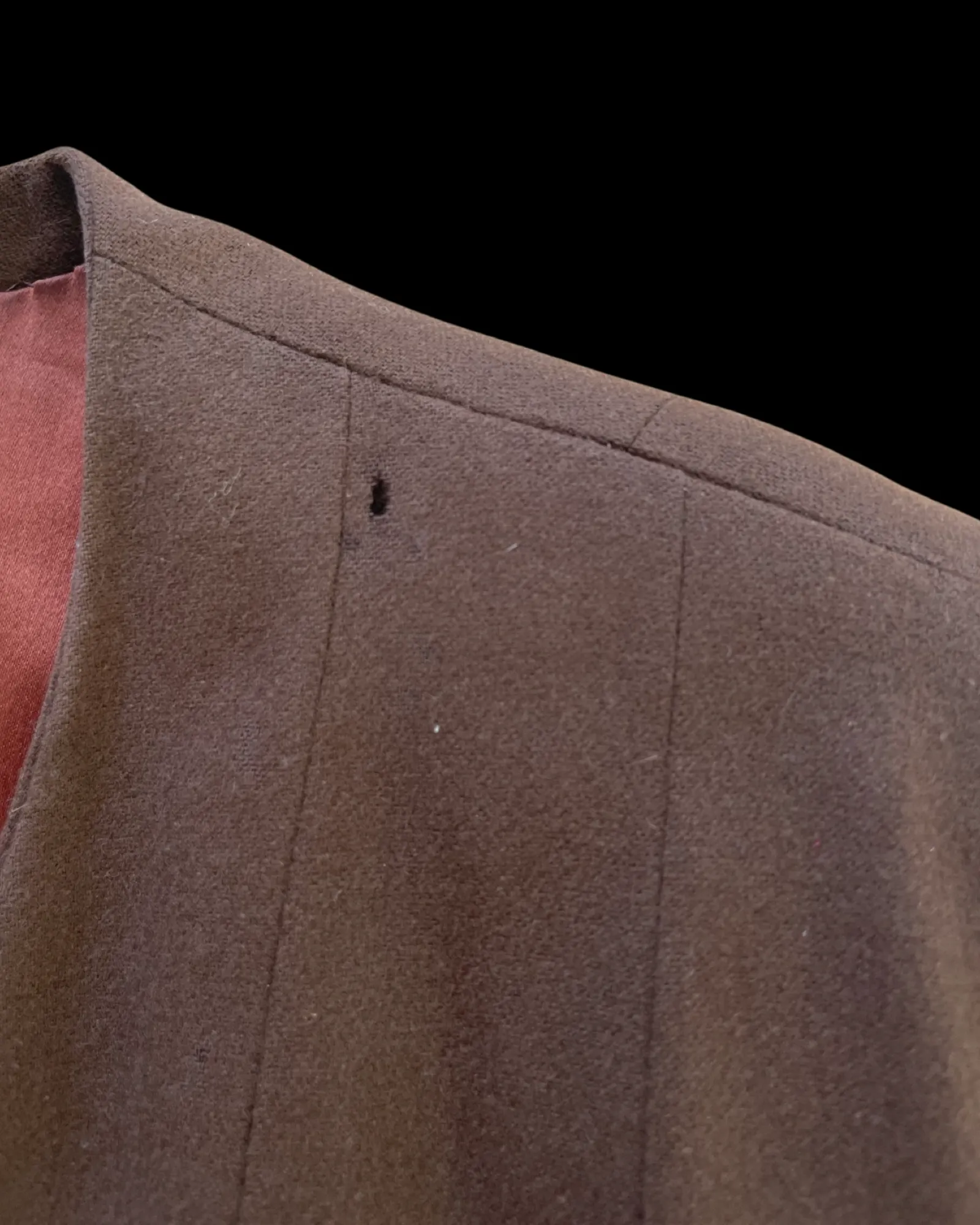 1940s Made In Paris Wool & Fur Trim Swing Coat