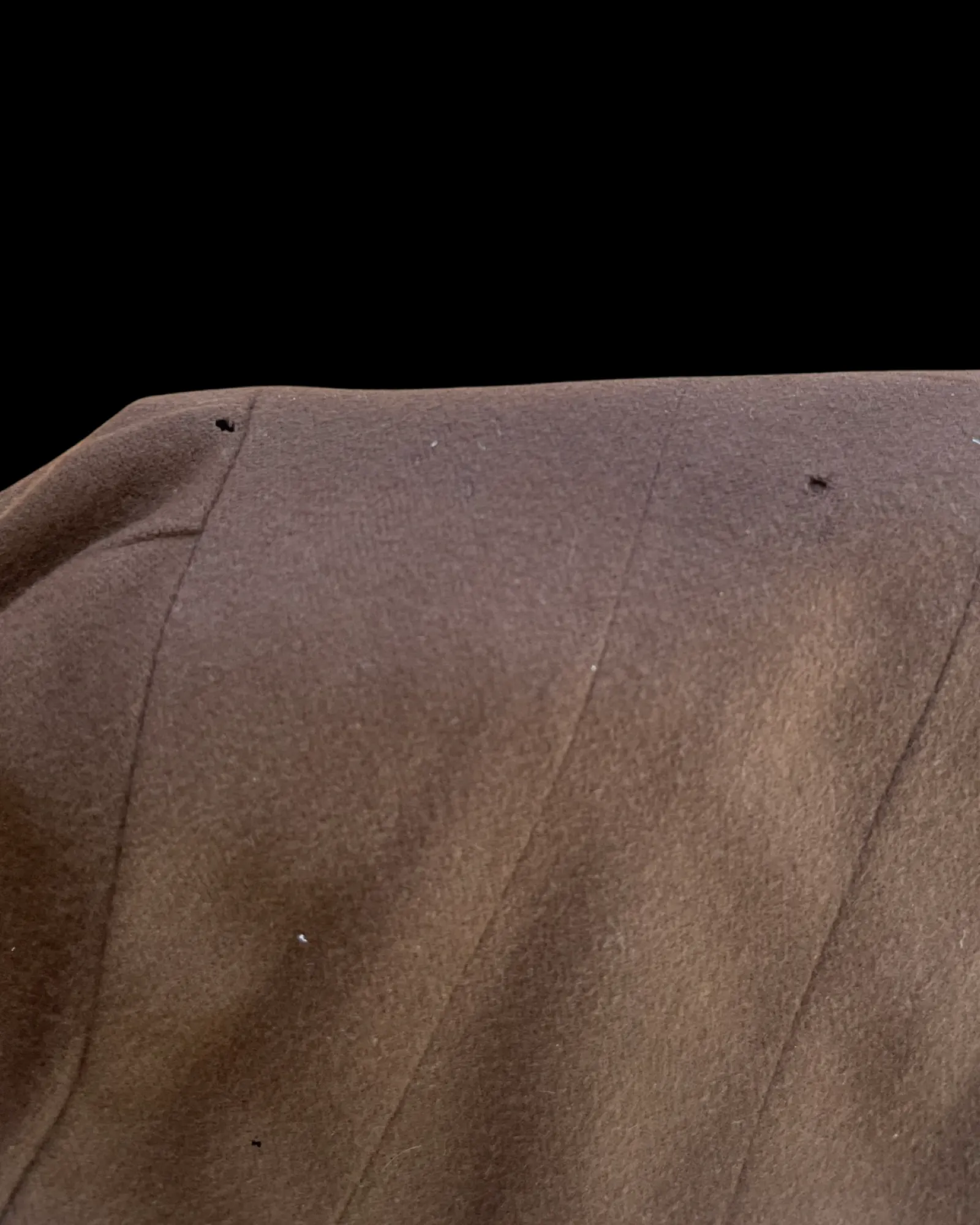 1940s Made In Paris Wool & Fur Trim Swing Coat