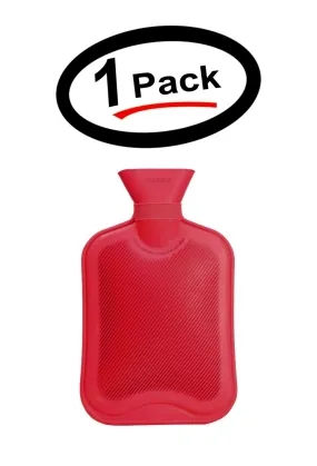 2000ML Hot Water Bottle Thick Rubber Bag Warmer Heat, Ast color 14"x7.25" (1 Pack)