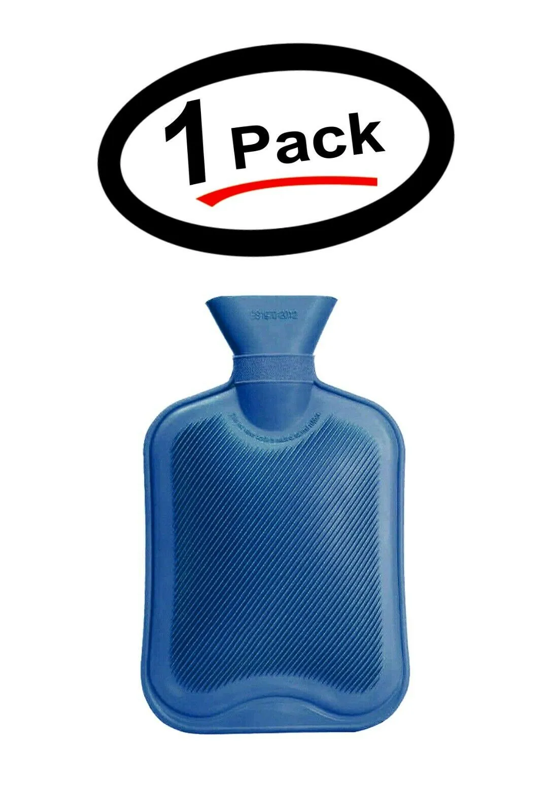 2000ML Hot Water Bottle Thick Rubber Bag Warmer Heat, Ast color 14"x7.25" (1 Pack)