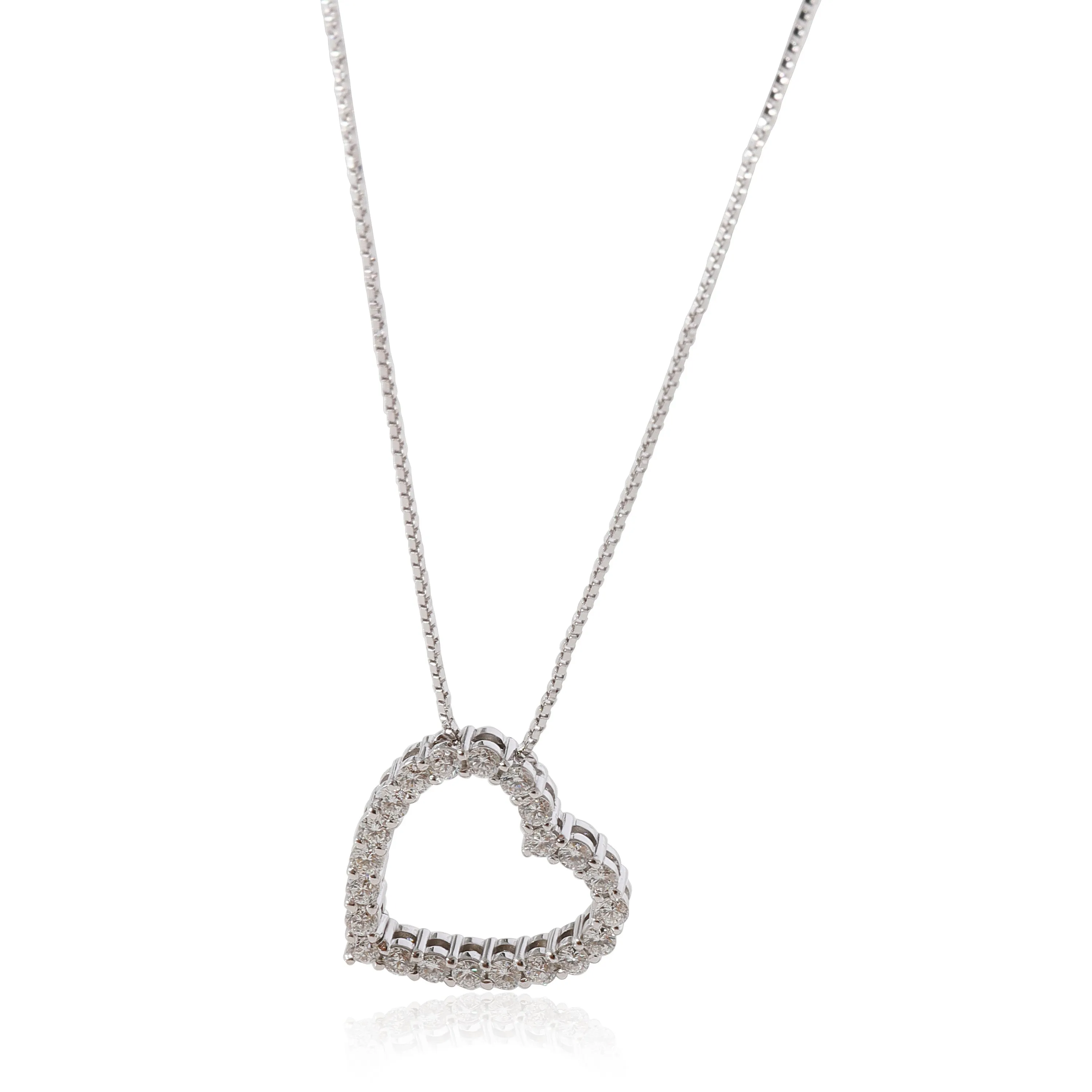 2003 Fall/Winter Diamond Heart Pendant in 18k White Gold 0.65 CTW