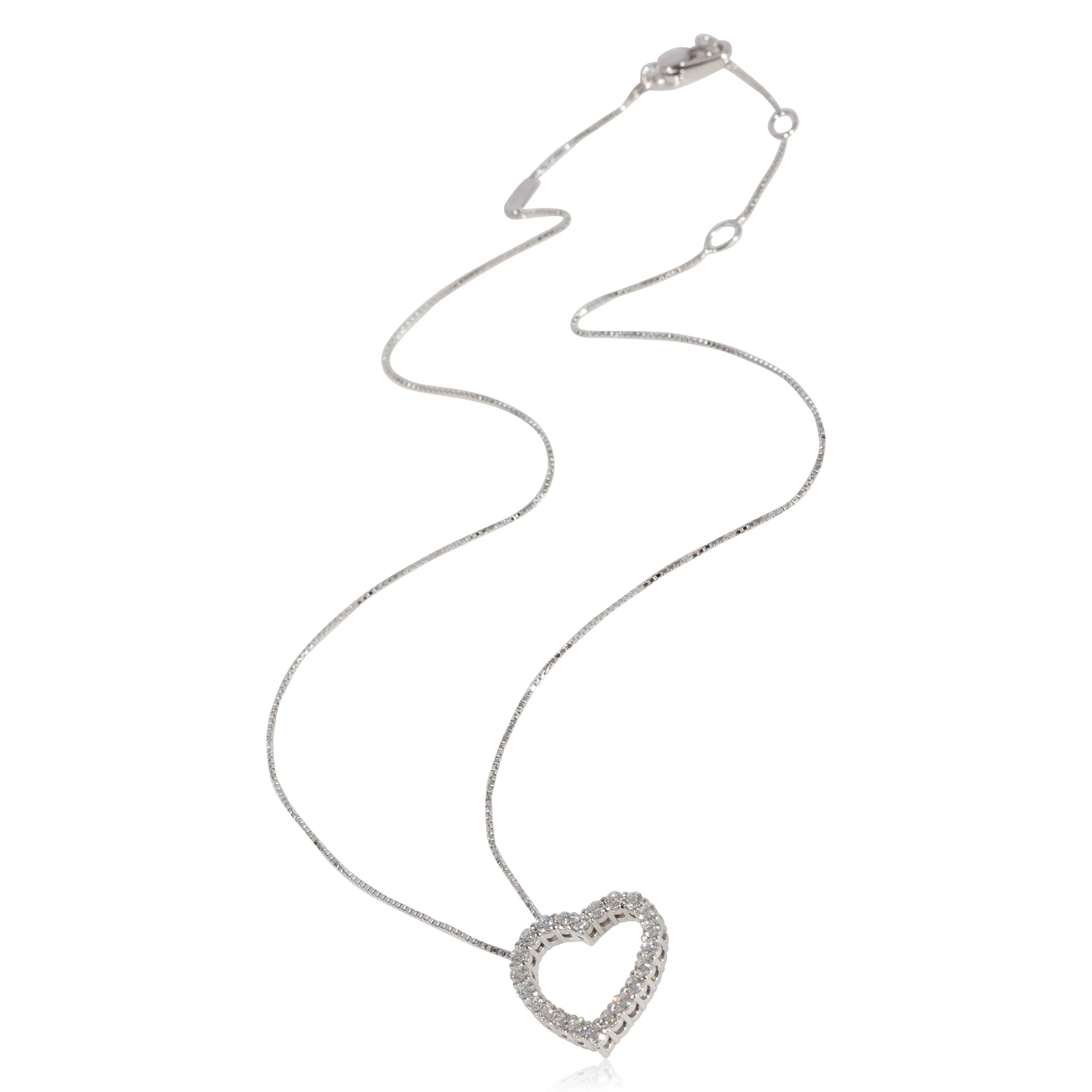 2003 Fall/Winter Diamond Heart Pendant in 18k White Gold 0.65 CTW