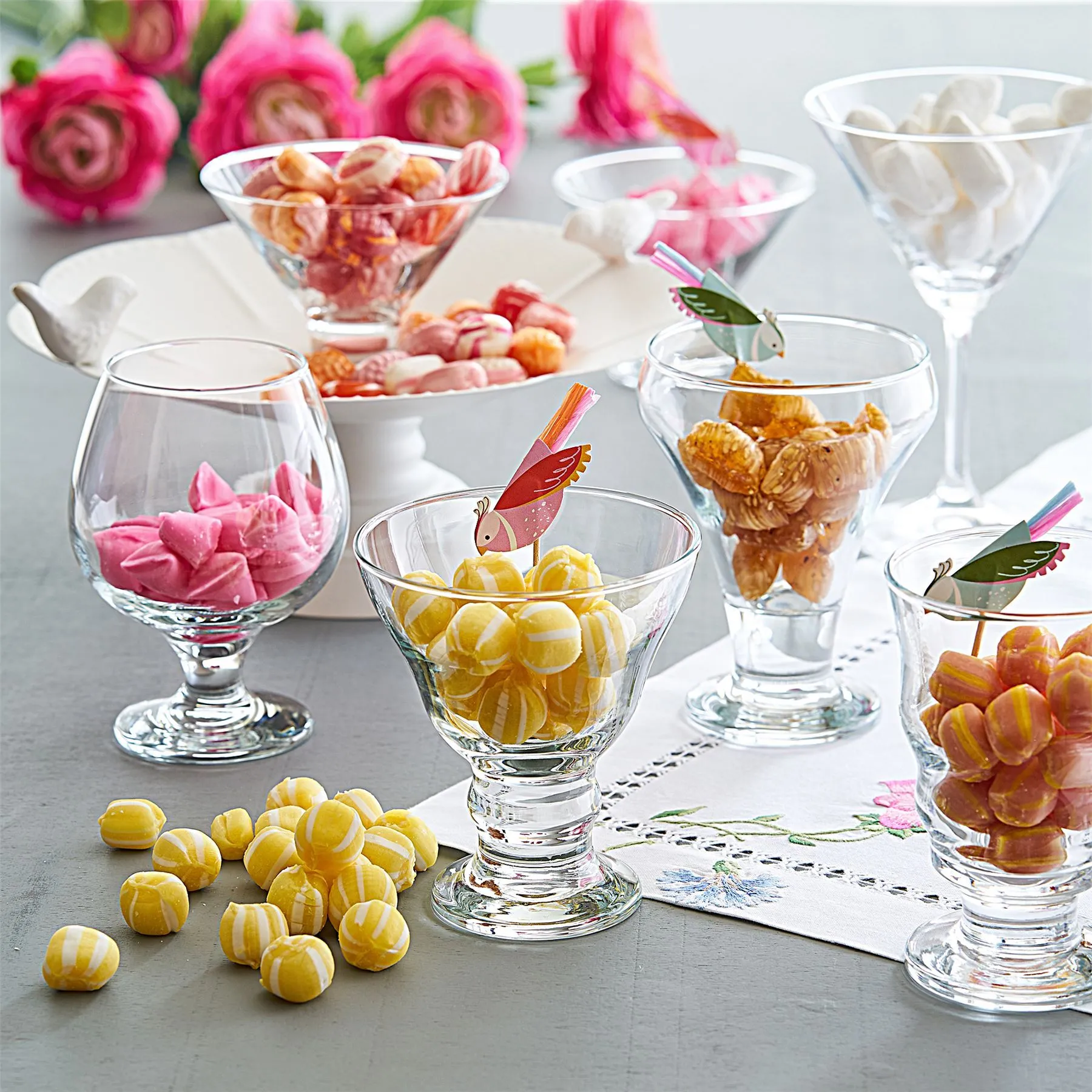 305ml Frosty Glass Ice Cream Bowls - Pack of Six - By LAV