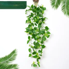 5PCS Wall-Mounted Artificial Plant Rattan Wall Decorative Plant Hanging Basket Plastic Fake Green Plants
