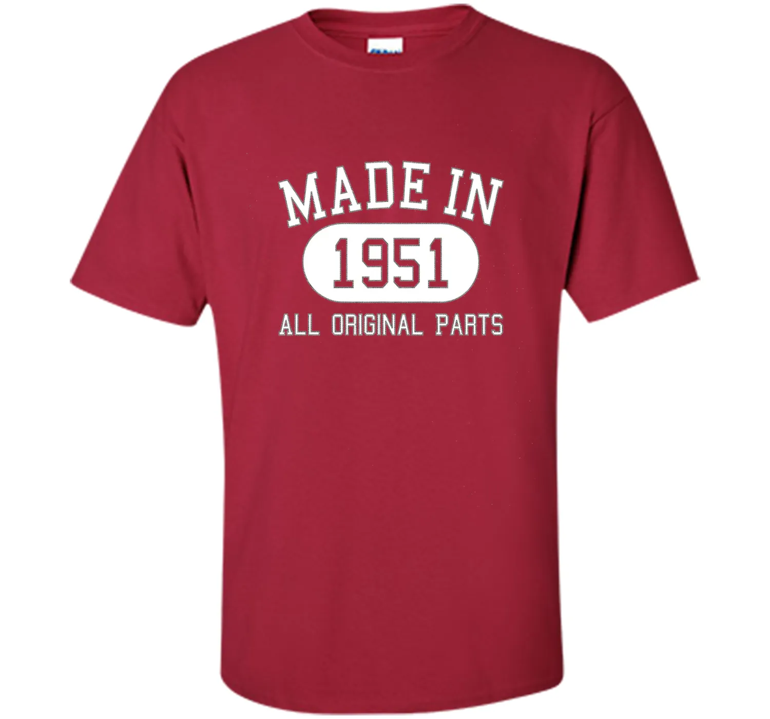 65th Birthday Gift Tee Shirt Made In 1951 (Fitted)