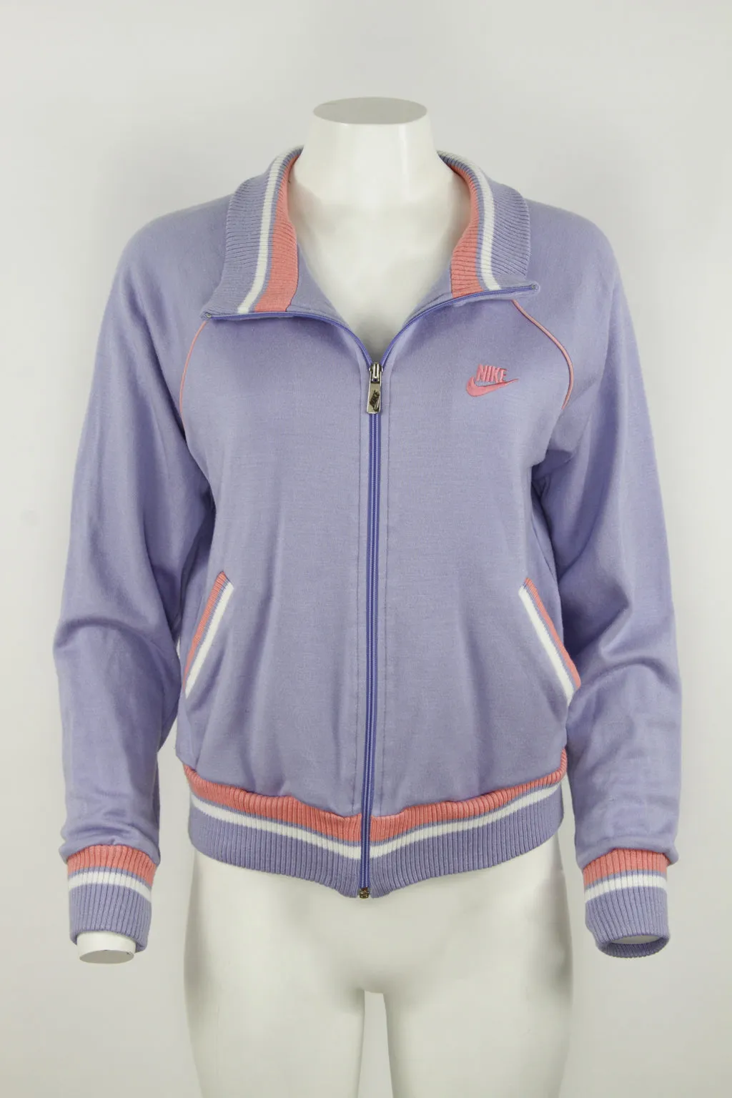 80s Nike Lilac and Pink track top - M