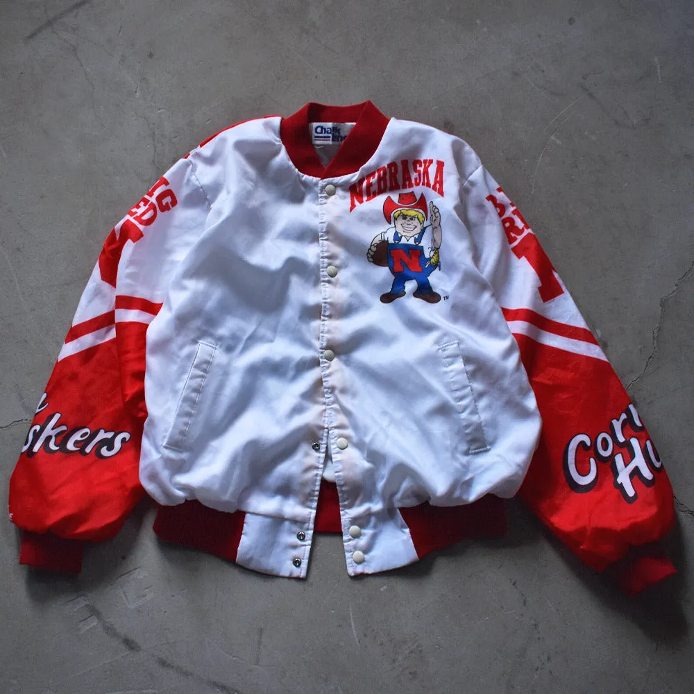 90’s NFL NEBRASKA Huskers ”BIG RED” ナイロンジャケット スタジャン USA製 221124