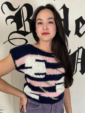 Abstract knit shell
