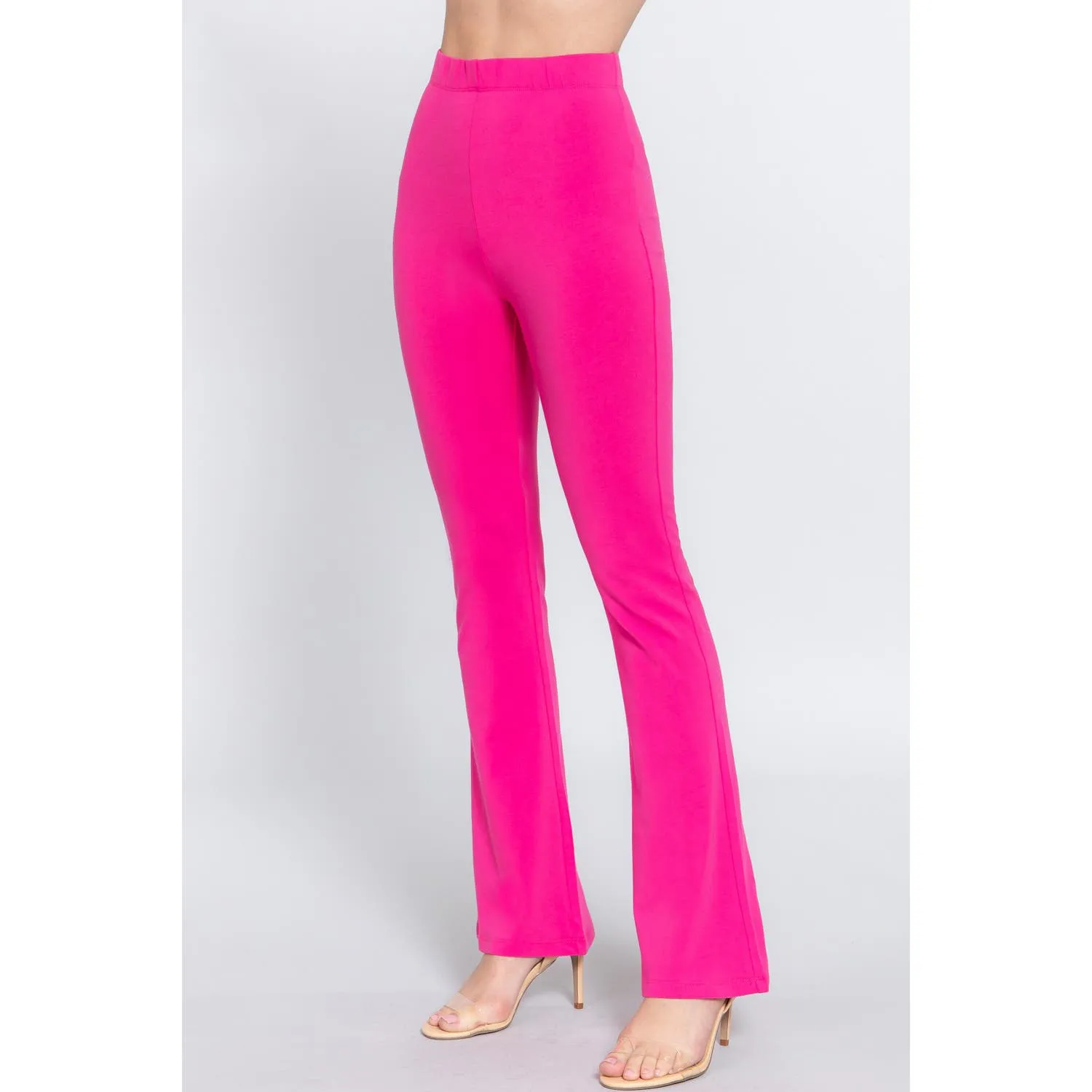 ACTIVE BASIC Waist Elastic Slim Flare Yoga Pants  🌟 Your Everyday Flex & Flair