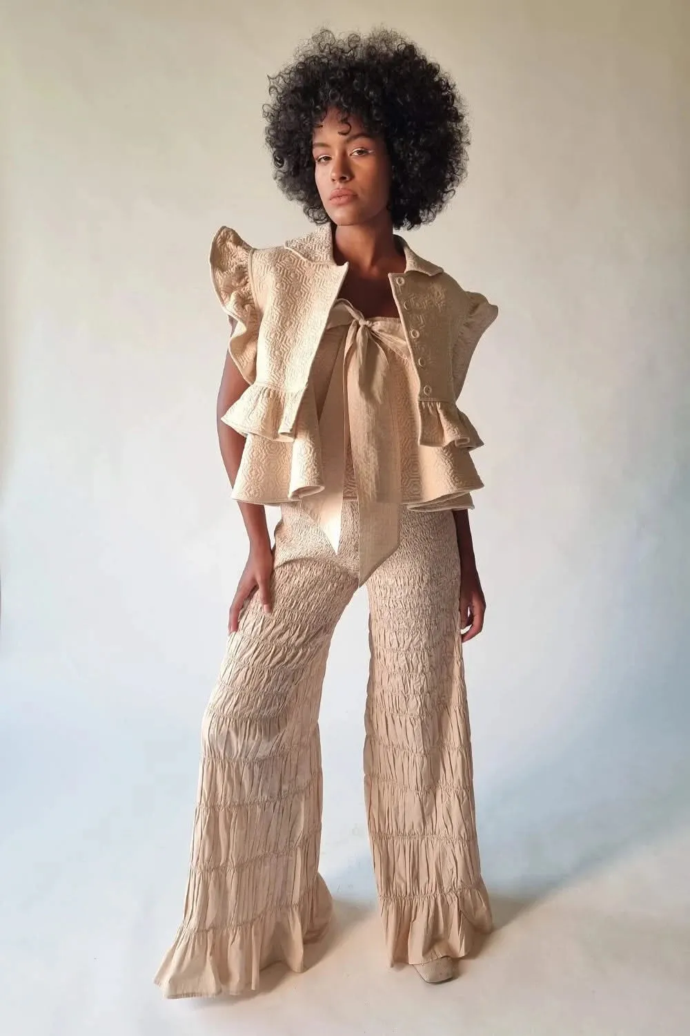 Aged Ivory Jacket Quilted Set