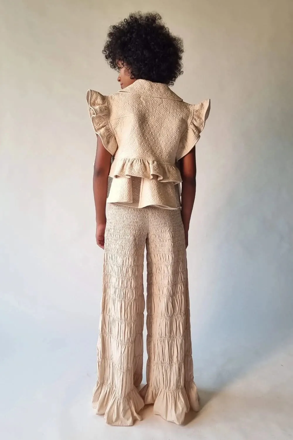 Aged Ivory Jacket Quilted Set