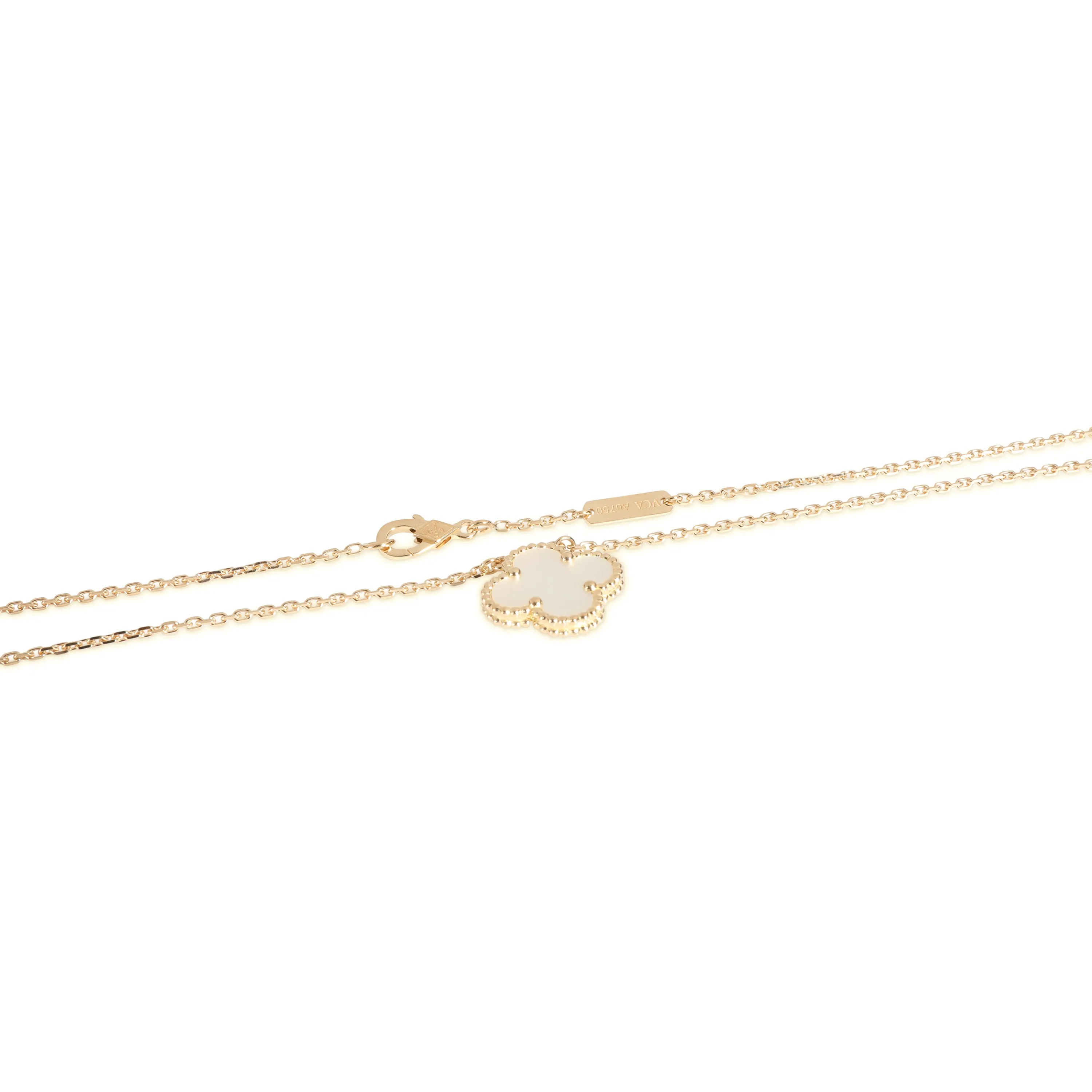 Alhambra Mother Of Pearl Fashion Pendant in 18k Yellow Gold
