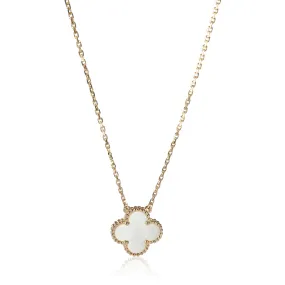 Alhambra Mother Of Pearl Fashion Pendant in 18k Yellow Gold