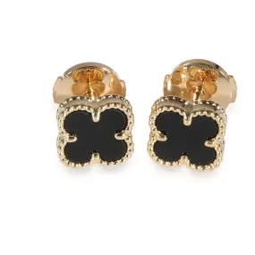 Alhambra Onyx Fashion Earring in 18k Yellow Gold