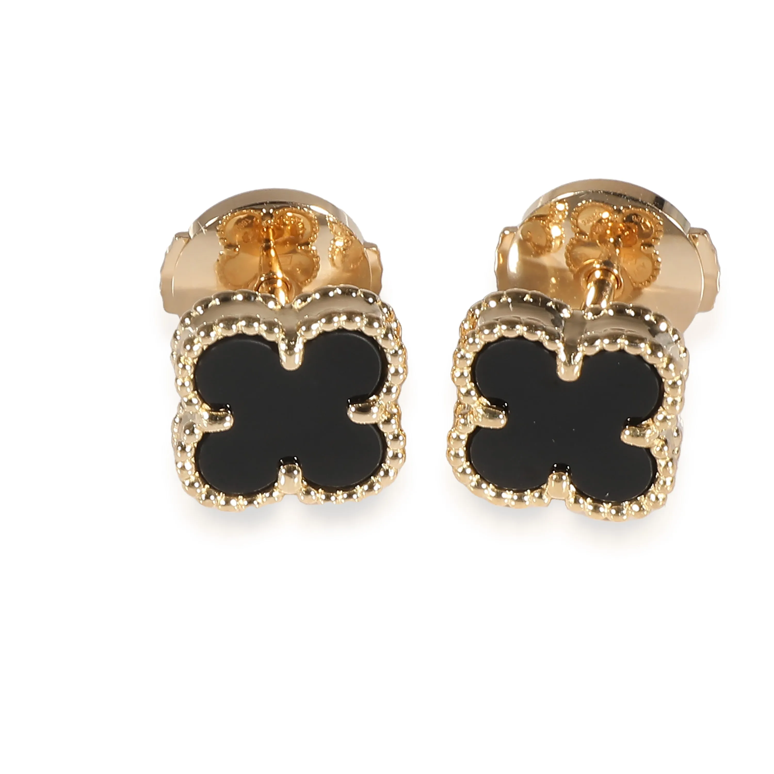 Alhambra Onyx Fashion Earring in 18k Yellow Gold