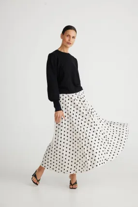 Alias pleated skirt polkadot