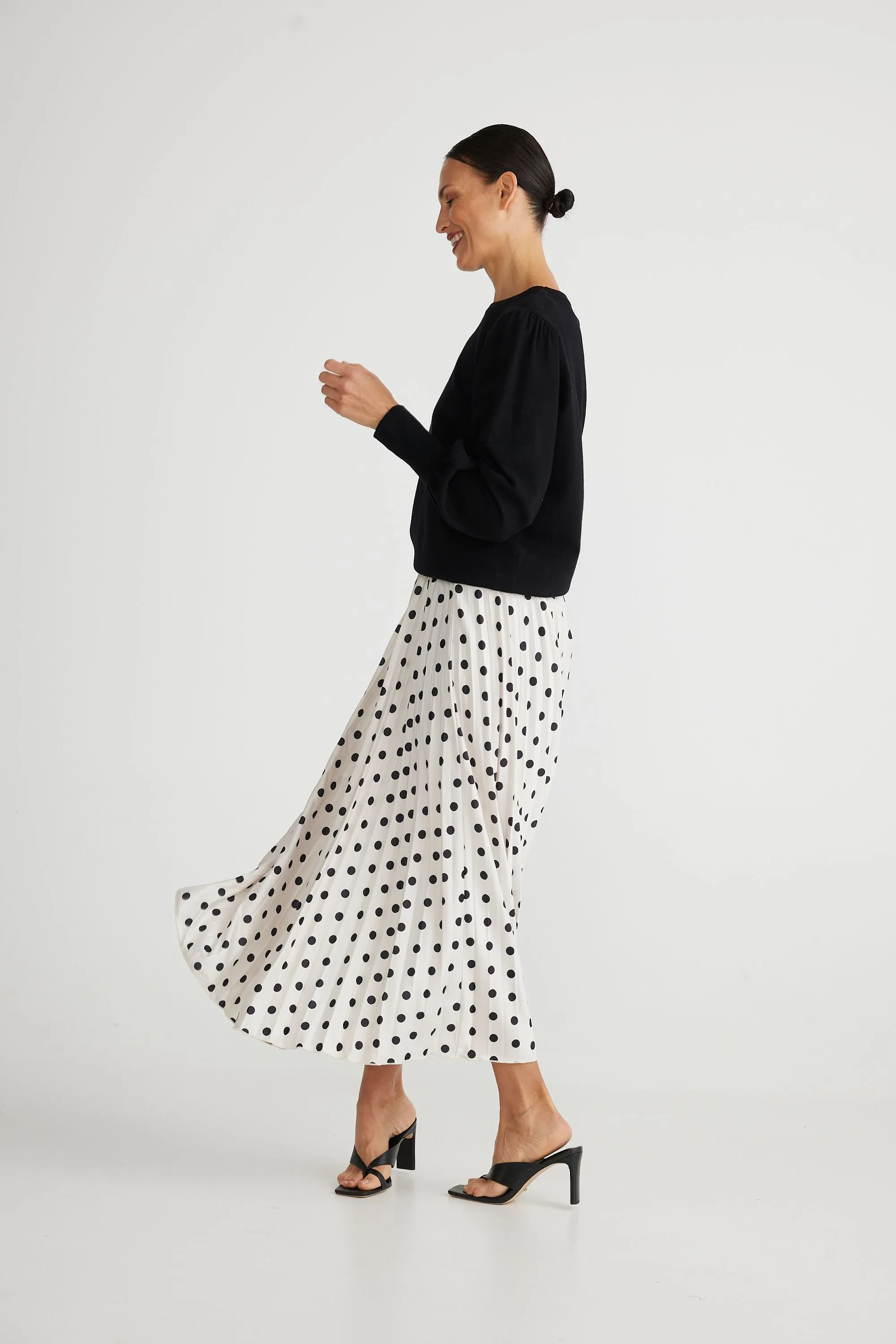 Alias pleated skirt polkadot