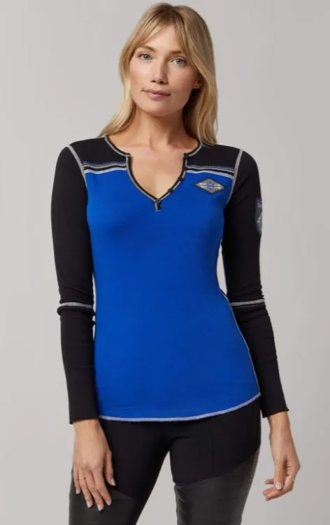 Alp N rock Women's SKI HENLEY in cobalt