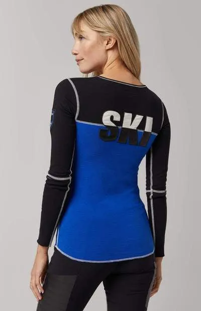 Alp N rock Women's SKI HENLEY in cobalt