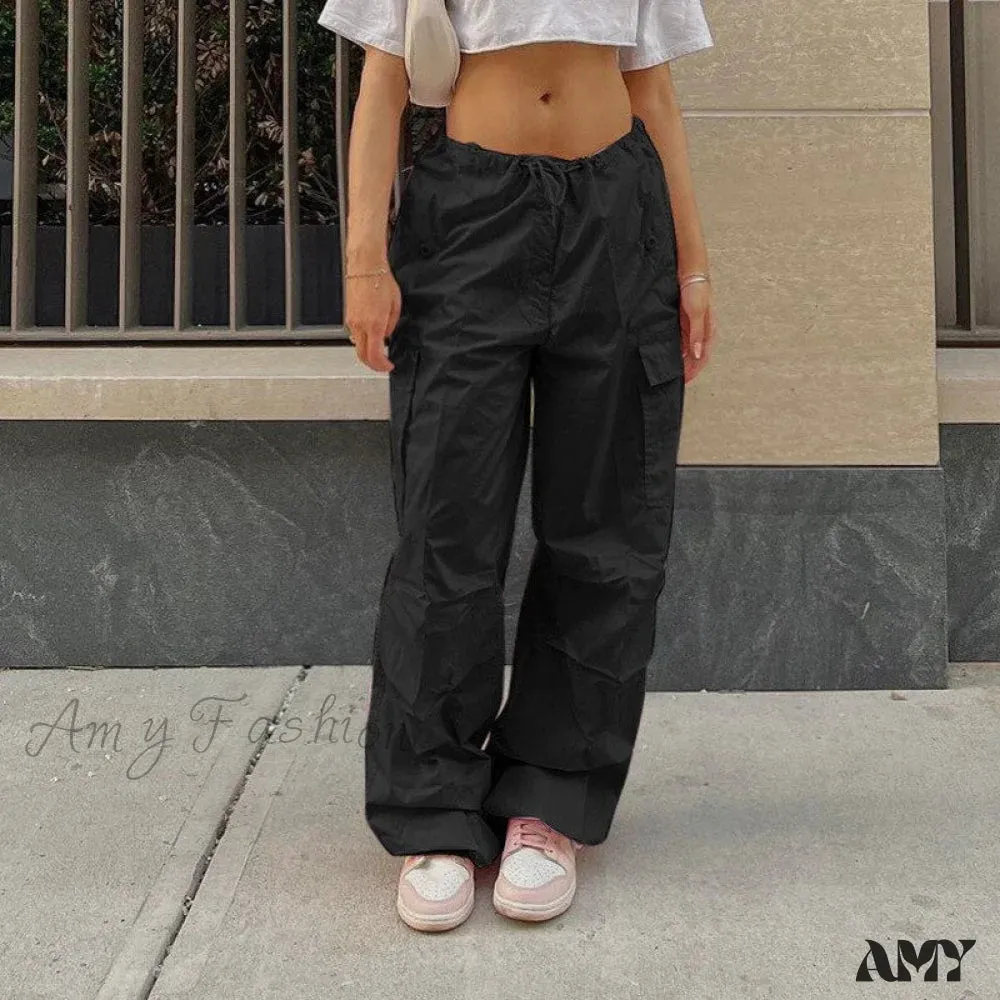 Amy Fashion - Loose Baggy Jogger Cargo Pants Streetwear Outfits