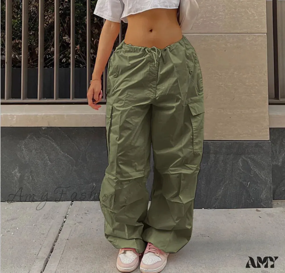 Amy Fashion - Loose Baggy Jogger Cargo Pants Streetwear Outfits
