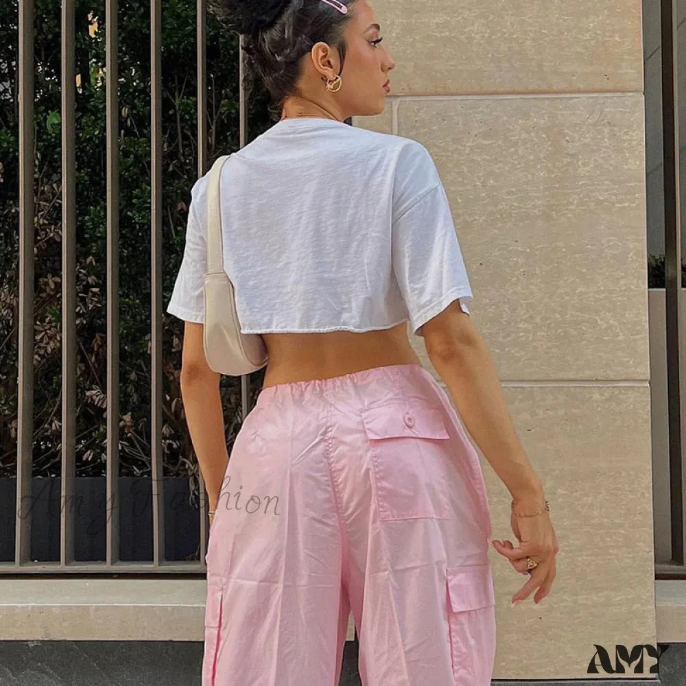 Amy Fashion - Loose Baggy Jogger Cargo Pants Streetwear Outfits