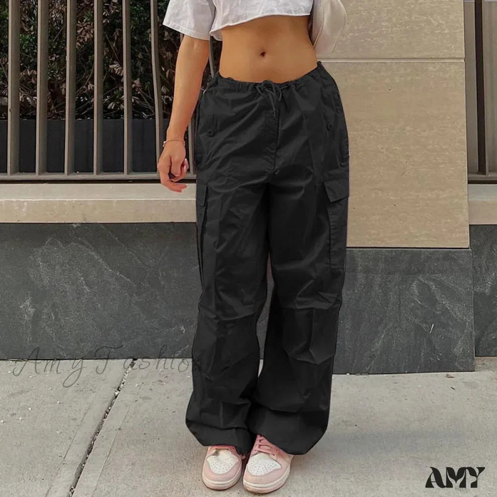 Amy Fashion - Loose Baggy Jogger Cargo Pants Streetwear Outfits