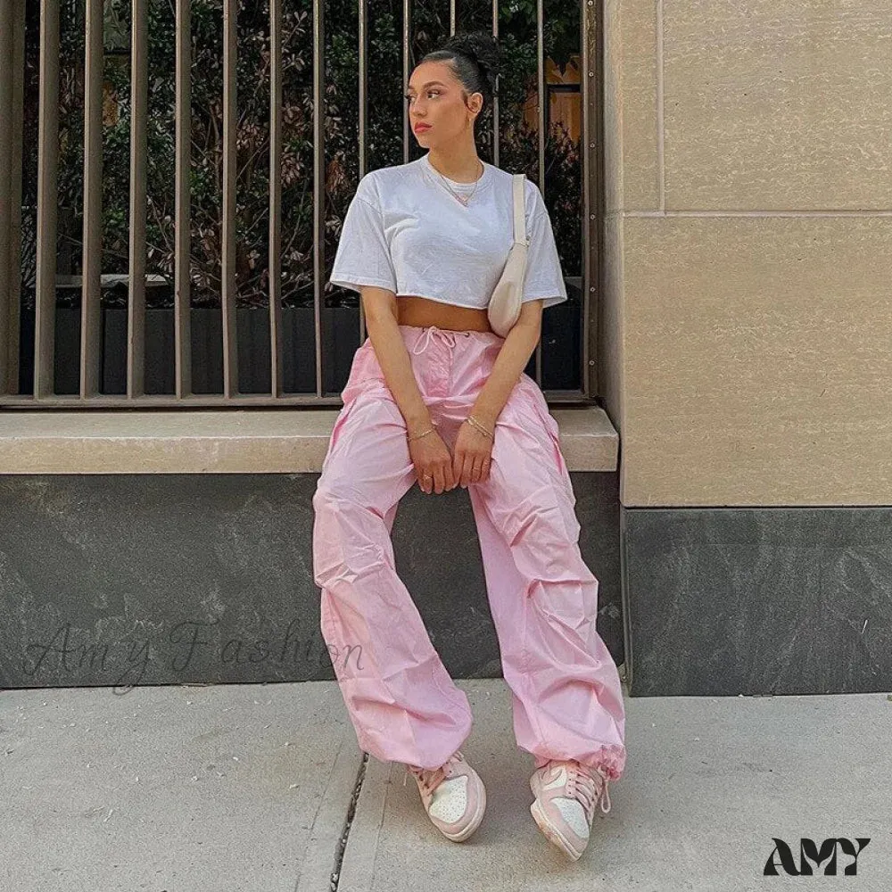 Amy Fashion - Loose Baggy Jogger Cargo Pants Streetwear Outfits