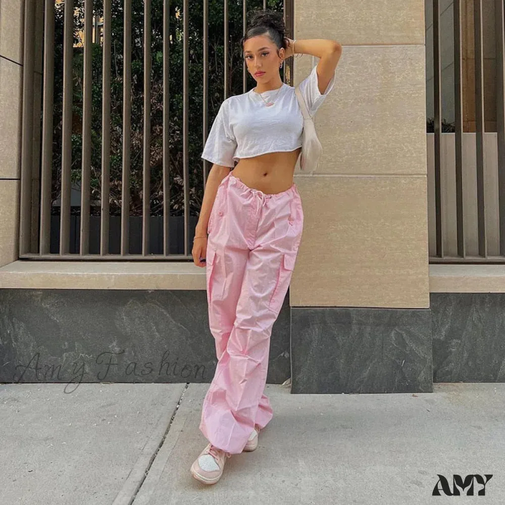 Amy Fashion - Loose Baggy Jogger Cargo Pants Streetwear Outfits