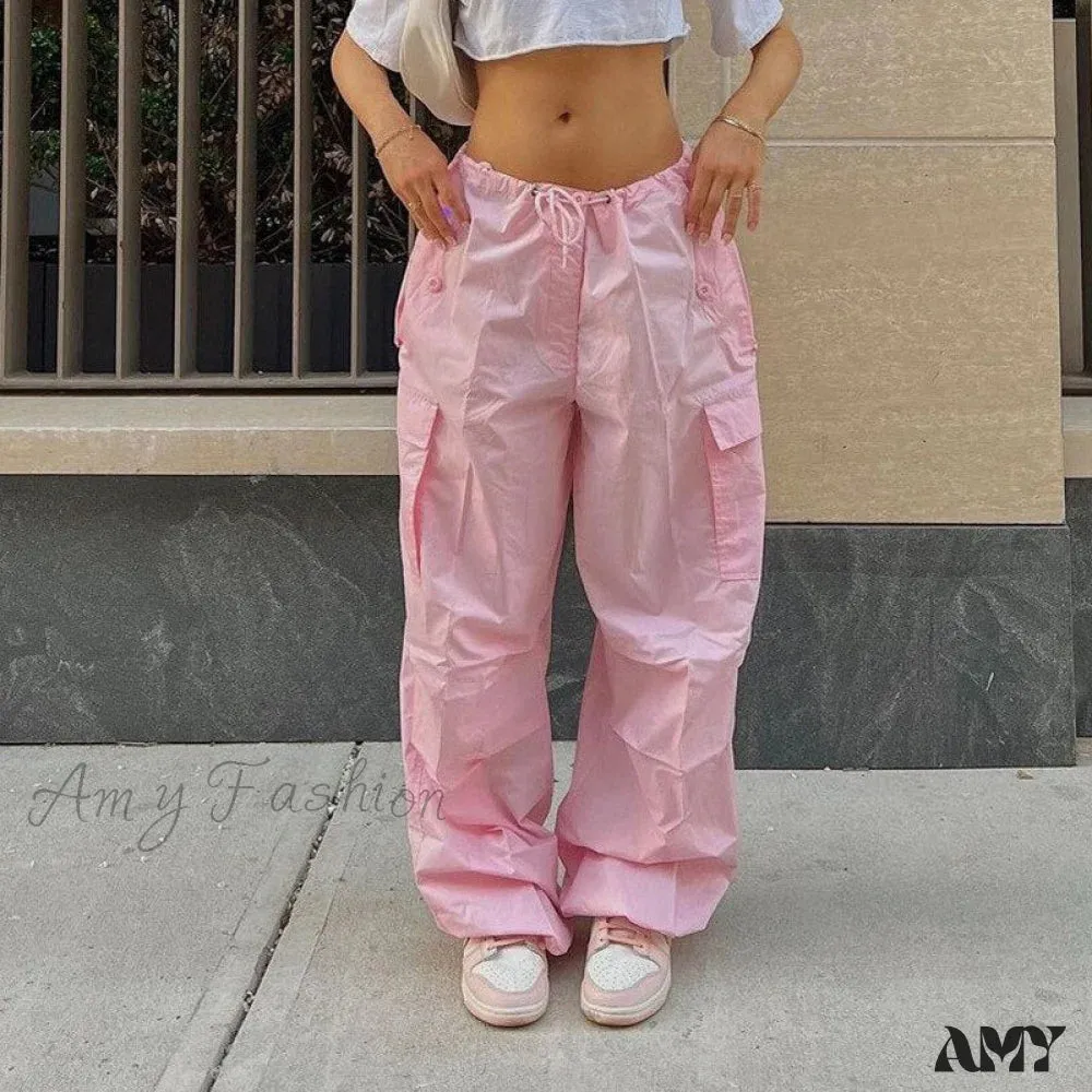 Amy Fashion - Loose Baggy Jogger Cargo Pants Streetwear Outfits