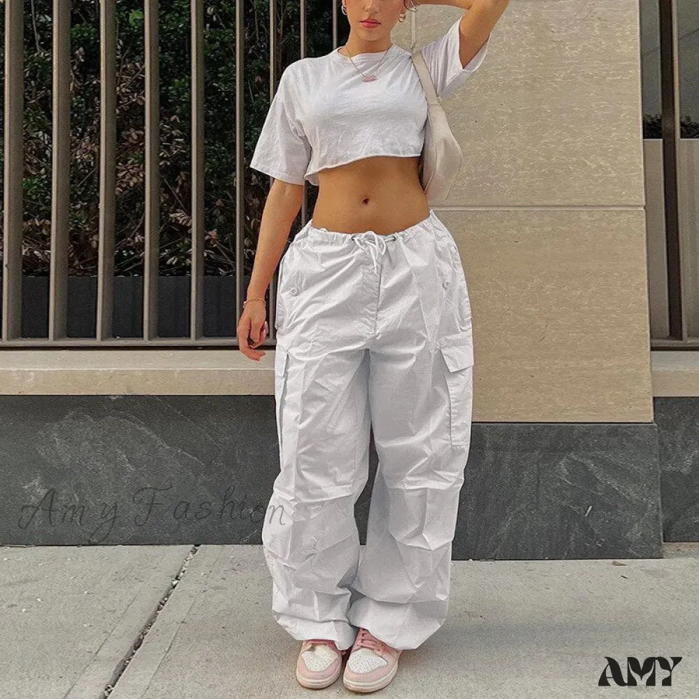 Amy Fashion - Loose Baggy Jogger Cargo Pants Streetwear Outfits