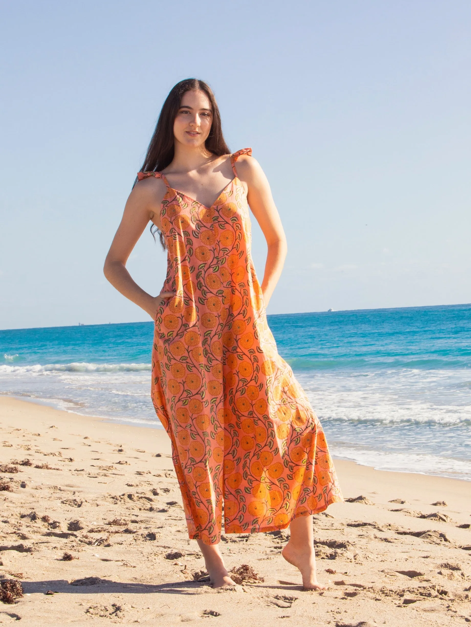 Angel Jumpsuit | Dahlia Peach