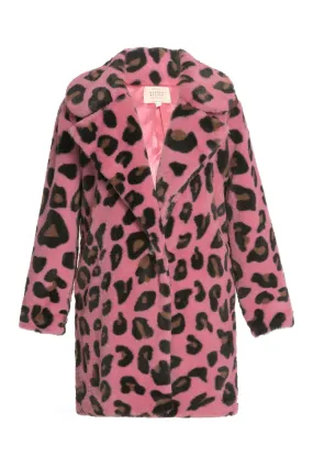 Animal Print Faux Fur Coat (A37105)