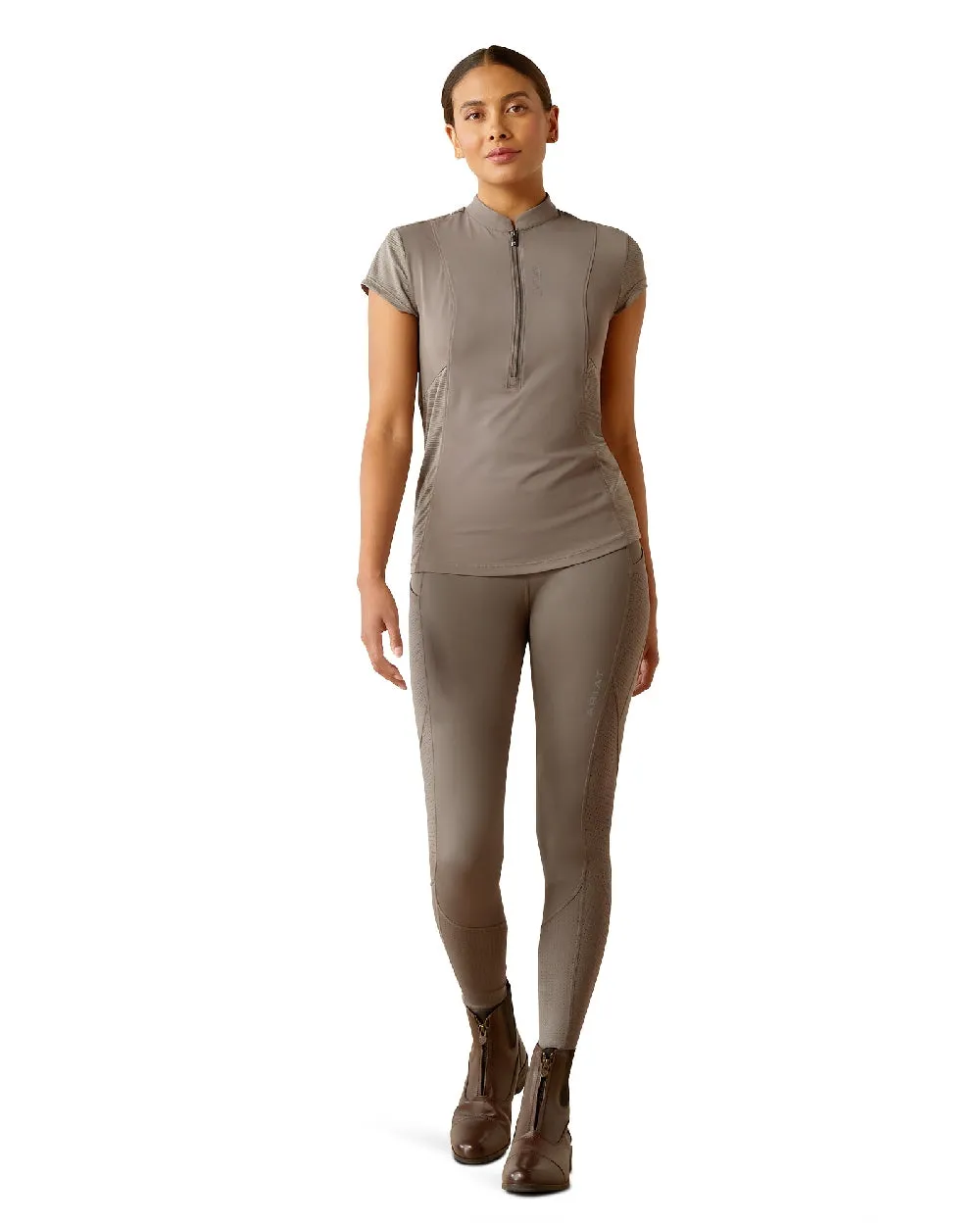 Ariat Womens Breathe Quarter Zip Short Sleeve Baselayer
