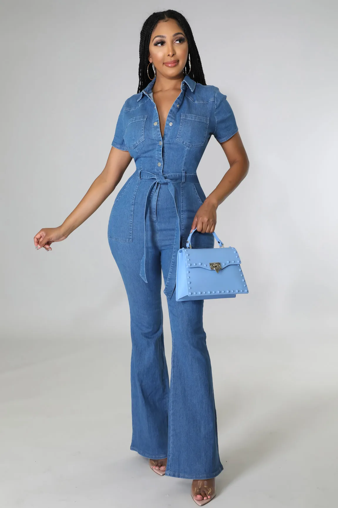 Arielle Babe Denim Jumpsuit