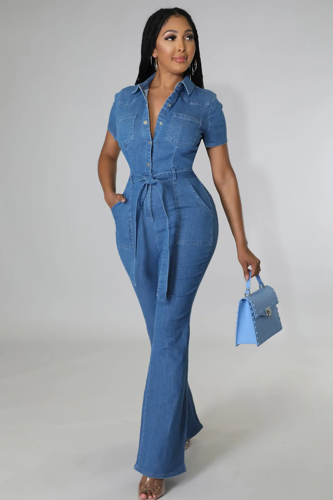 Arielle Babe Denim Jumpsuit