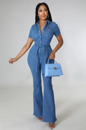 Arielle Babe Denim Jumpsuit