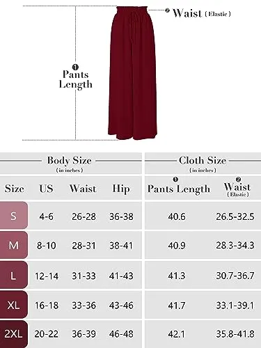 AusLook Wide Leg Straight Cargo Pants for Women Purple Meduim High Elastic Waisted Casual Trousers Ladies Fall Winter Slacks with 4 Pockets