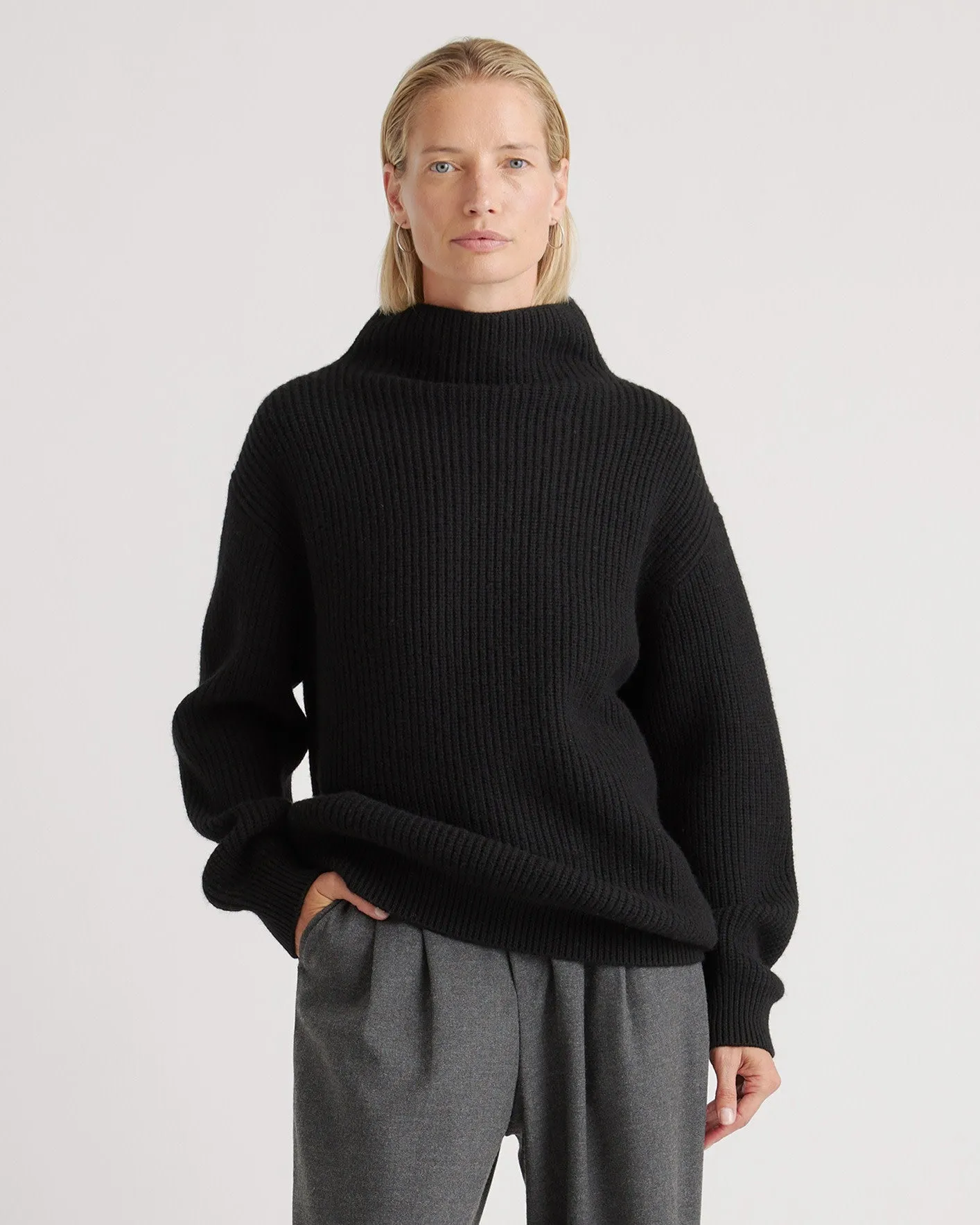 Australian Merino Wool Oversized Turtleneck Sweater